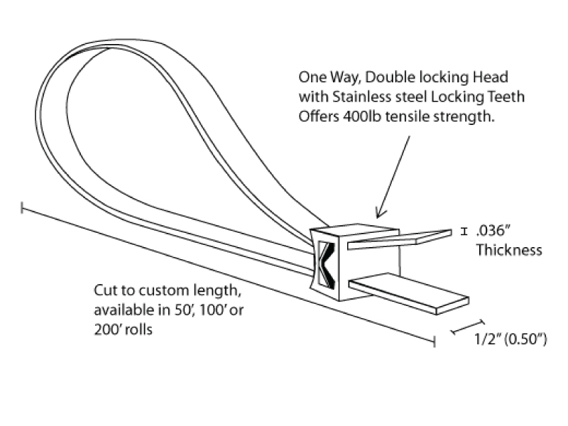 Custom Length Cable Tie Straps