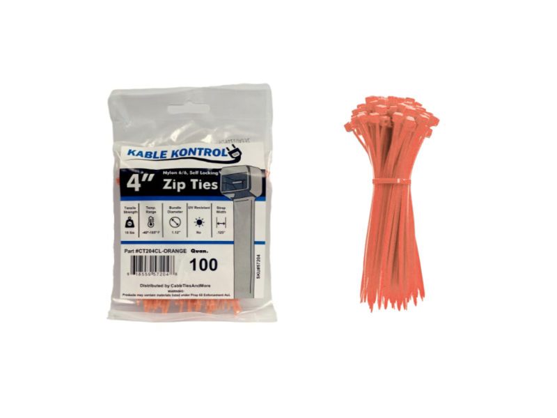 Orange Zip Ties Kable Kontrol®