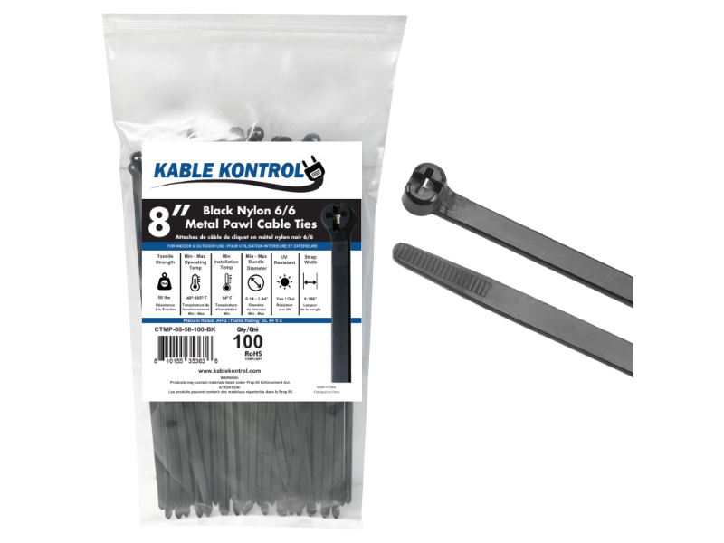 Metal Pawl Cable Zip Ties | Metal Tooth Locking Mechanism | Kable