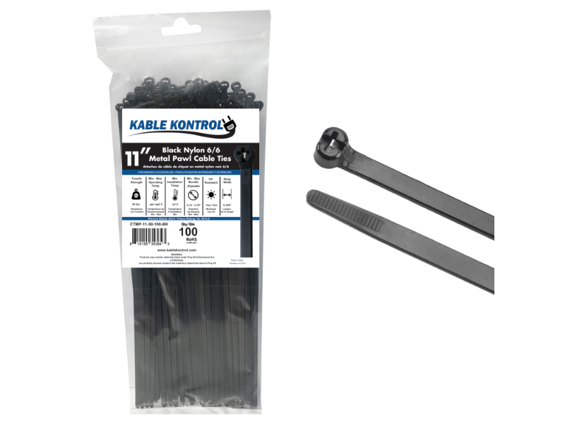 Metal Pawl Cable Zip Ties | Metal Tooth Locking Mechanism | Kable