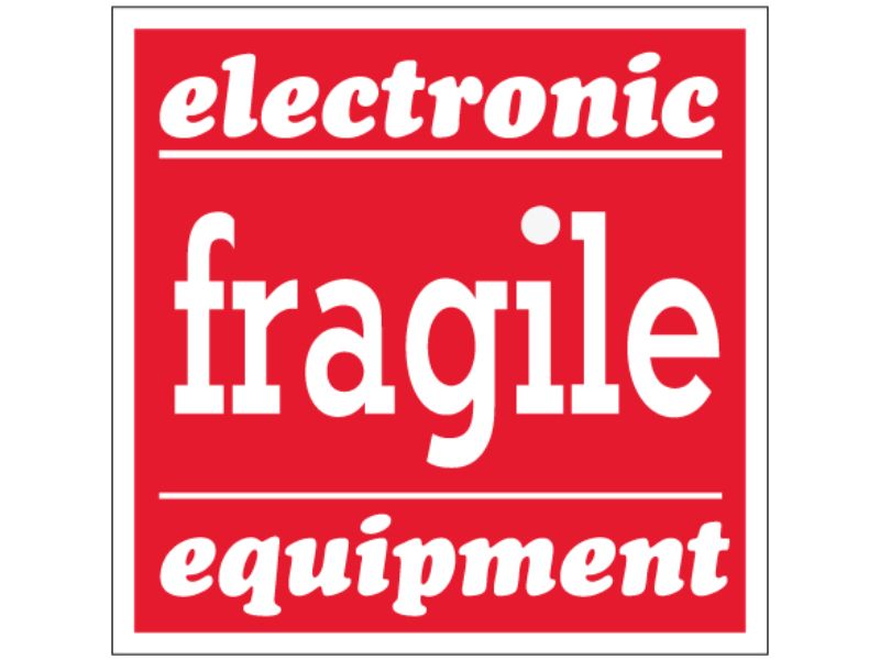 Fragile Electronic Equipment Labels