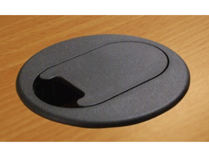 Round Plastic Desk Grommets Oval Bottom