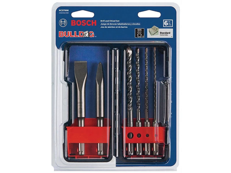 BOSCH® SDSPlus Bulldog Rotary Hammer Bit Set 6 pc