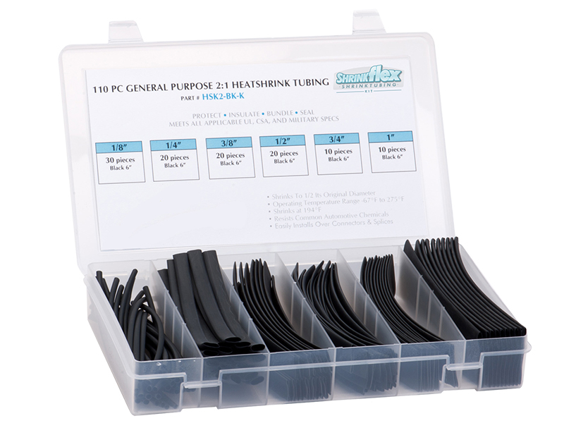 ShrinkFlex® Heat Shrink Tubing Kits 21 & 31 MultiSize & Colors
