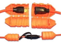 orange cord connect plug protector in use
