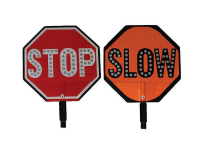LED lighted safety signs, STOP, SLOW