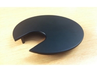 Round black metal desk grommet