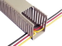 Grey PVC narrow slot wire duct