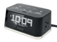 Black IHome HiH48 alarm clock, ta-9211-bk-us
