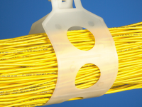 Standard UV rated loop cable hanger application example