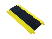 3 Channel bumblebee cable protector, low profile with yellow base and black lid.