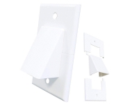 White cable vent wall plate, ml1gcv-wh