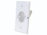 White split-port recessed wall plate, ml1gsr-wh 