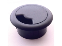 Black plastic desk grommet