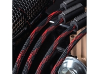 Braided expandable sleeving in use