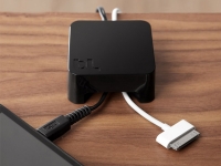 Black sumo desktop cable holder on desk applications