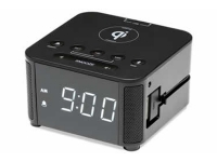 Kube clock Qi wireless charging version alarm clock, Ta-9203-bk-us