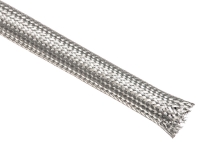 Tinned copper braided sleeving, silver