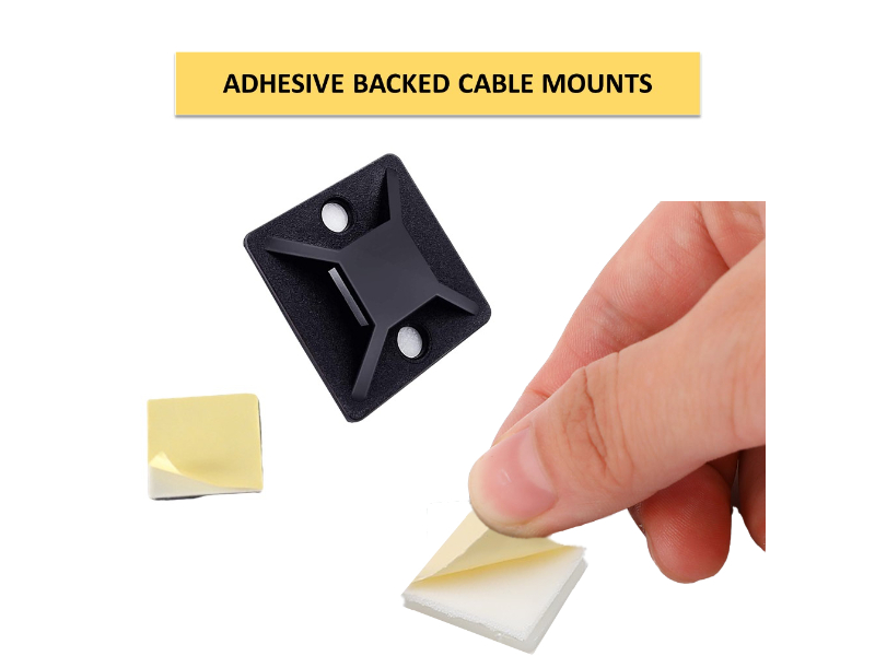 Kable Kontrol® Adhesive Backed Cable Tie Mounts Adhesive Zip Tie Mounts