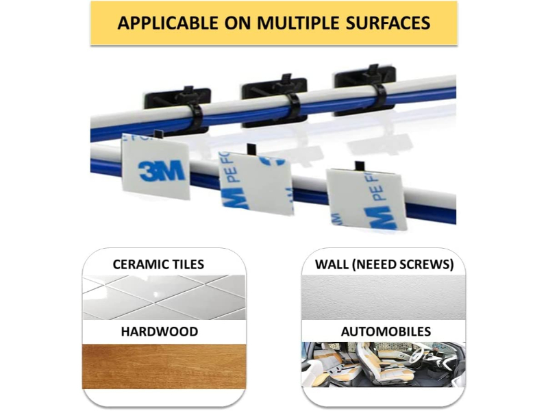 Kable Kontrol® Adhesive Backed Cable Tie Mounts Adhesive Zip Tie Mounts