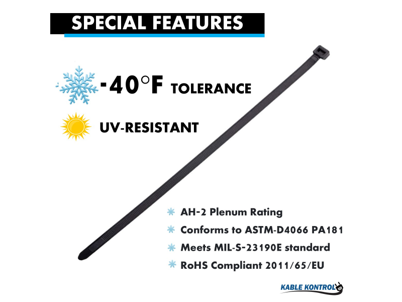 Cold weather cable ties