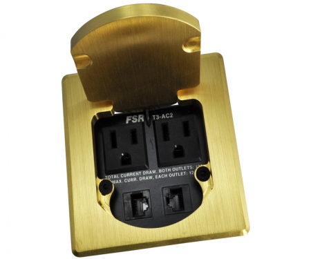 3.5 inch t3-ac2 table box square brass