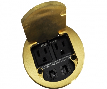 3.5 inch t3-ac2 table box round brass
