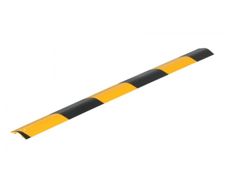 Black and yellow aluminum cable hose protector with 36