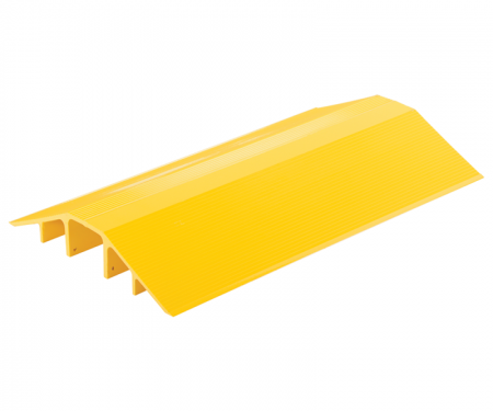 Yellow aluminum cable hose protector with 36