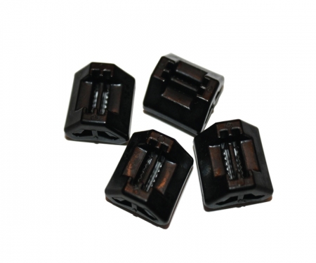 Black nylon cable tie heads