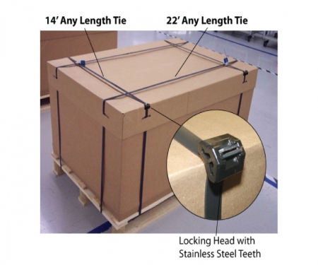 Cut to length needed cable tie shown in use