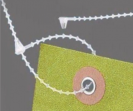 In use natural beaded security cable tie