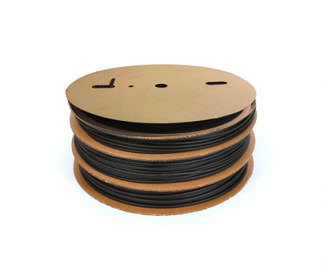 Black  bulk roll of 2:1 Polyolefin Heat Shrink Tubing Black  bulk roll of 2:1 Polyolefin Heat Shrink Tubing
