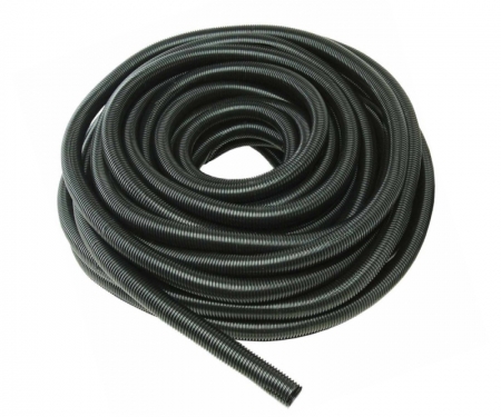 Roll of black wire loom tubing Roll of black wire loom tubing