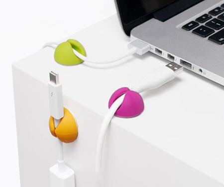 Bright BlueLounge CableDrop cord organizer application example 2