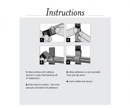 Cablecathch velcro strap instructions