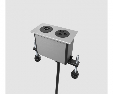 Byrne Dot in-surface 1 power, 1 usb outlet, black