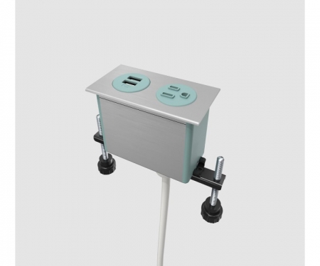 Byrne Dot in-surface 1 power, 1 usb outlet, dusk