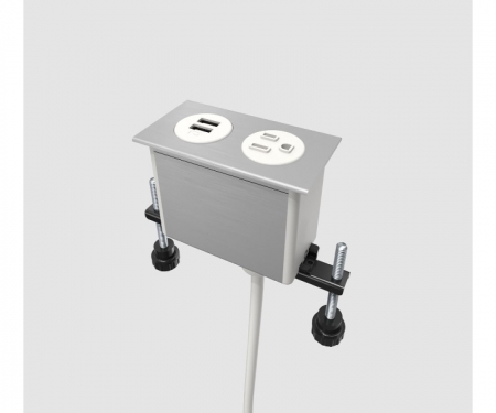 Byrne Dot in-surface 1 power, 1 usb outlet,white