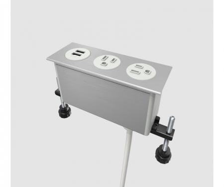 Byrne Dot in-surface 2 power outlet, 1 usb, fog