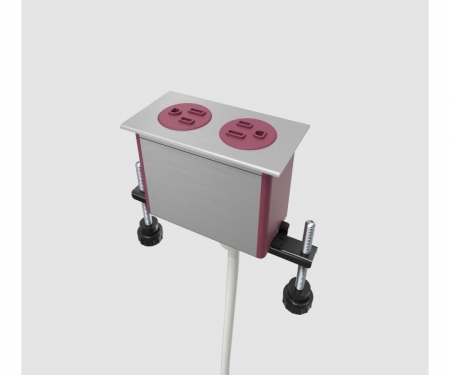Byrne Dot in-surface 2 power outlet, berry