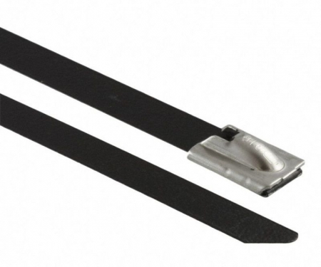 Black PVC Coated Stainless Steel Cable Ties | Black Metal Zip Ties ...