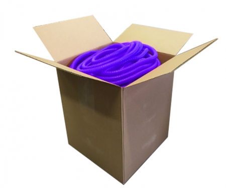 Purple split wire loom tubing in a box