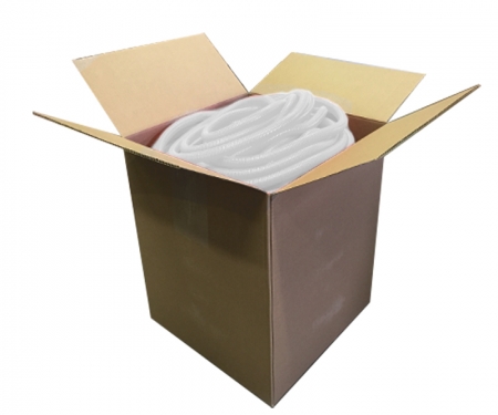 White split wire loom tubing in a box White split wire loom tubing in a box