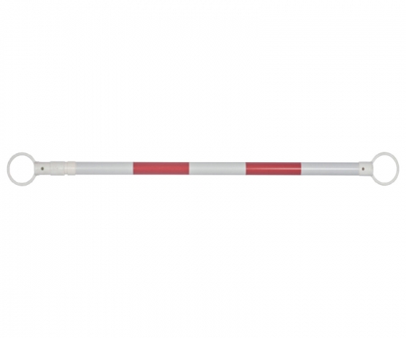 Flexible retractable safety cone, red/white