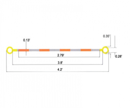 Drawing of large retractable safety cone