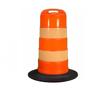 Orange Engineer grade traffic channelizer barrel drum with 6