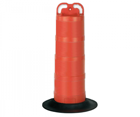 Cortina orange trail guide traffic channelizer barrel drum slim with no collar and 18lb tire ring base