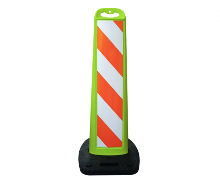 Trailblazer vertical traffic panel sign,Orange/white stripes,40