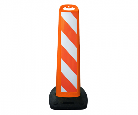 Trailblazer vertical traffic panel sign,Orange/white stripes,40